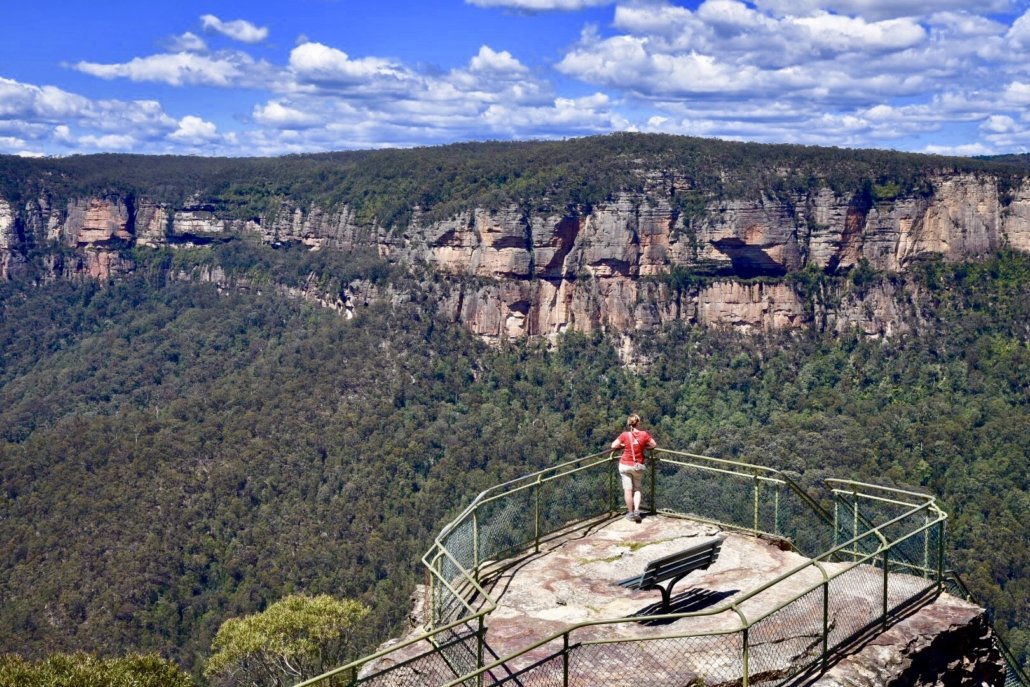 Myself viewing Blue Mountains Australia: back with revamped travel & food blog