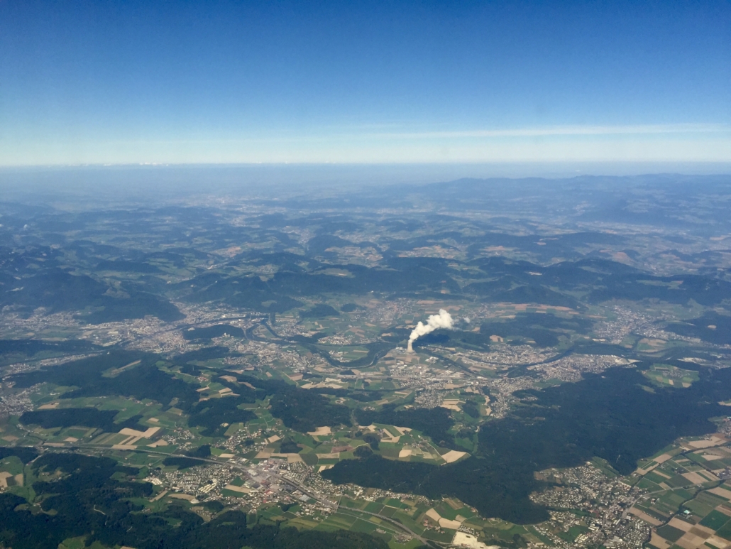 Air view of my home region, Swiss Mittelland