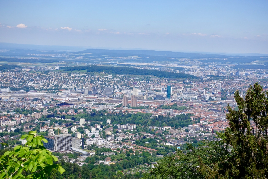View of Zurich city Switzerland from Uetliberg
