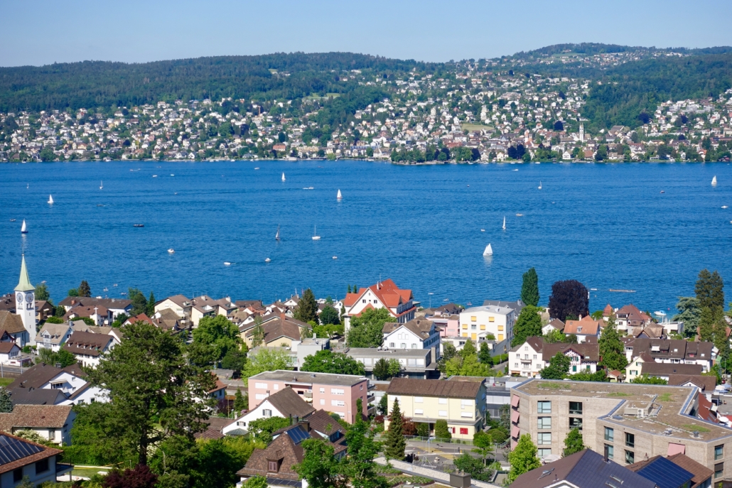 Zurich Lake area: Left bank in the front, "Gold Coast" in the back