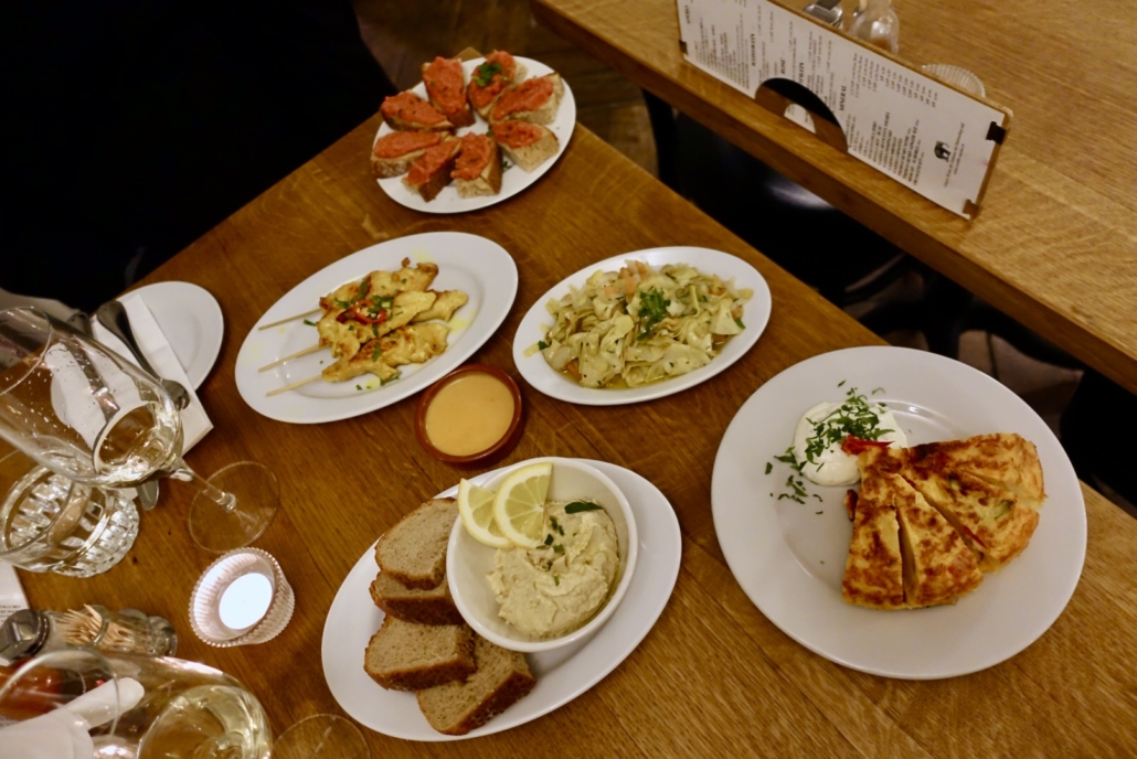 Restaurant Sevilla, Aarau, Switzerland with tapas dishes