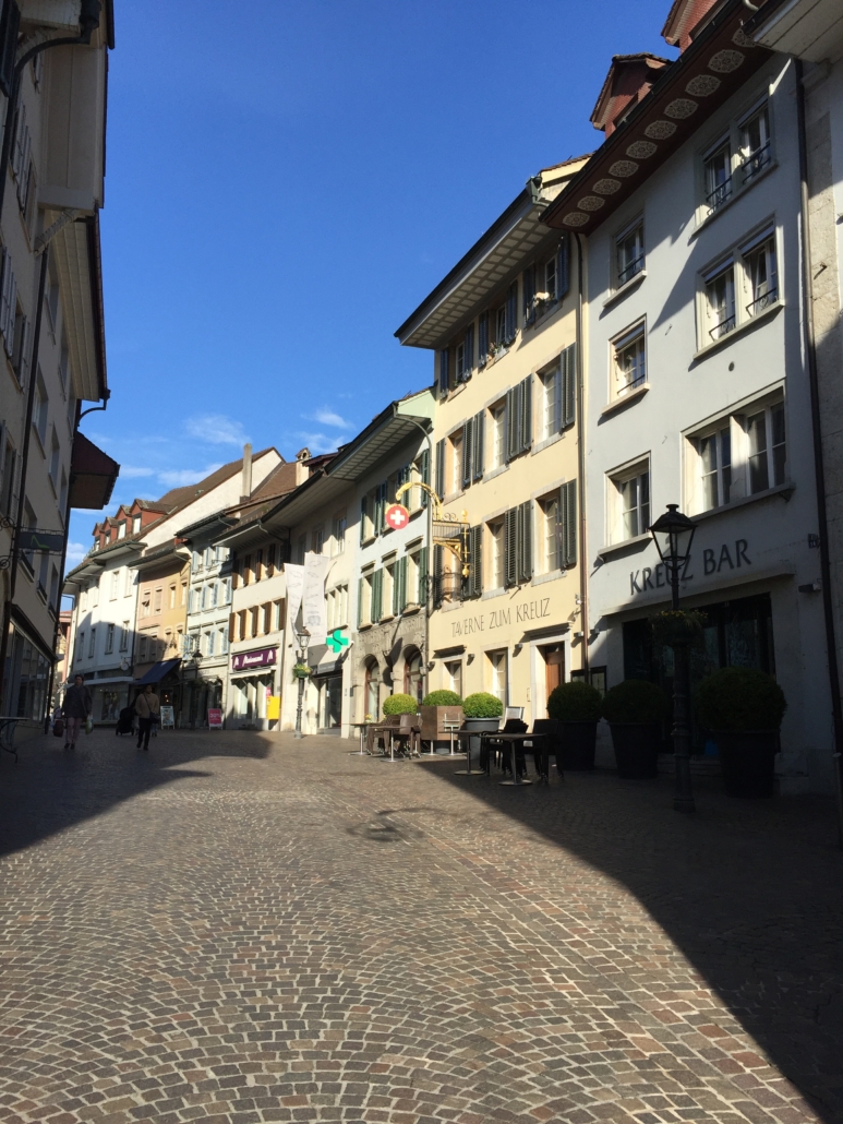 A row of houses in the old town of Olten