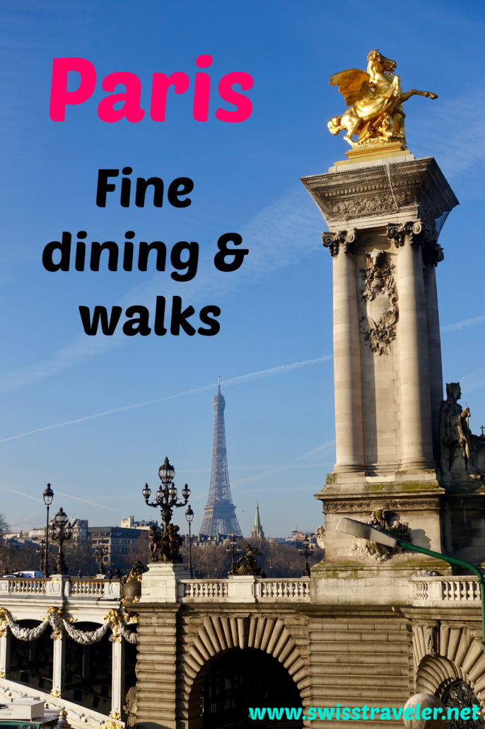 Pin it on Pinterest: fine dining & walks Paris, here Eiffel Tower & Pont Alexandre III