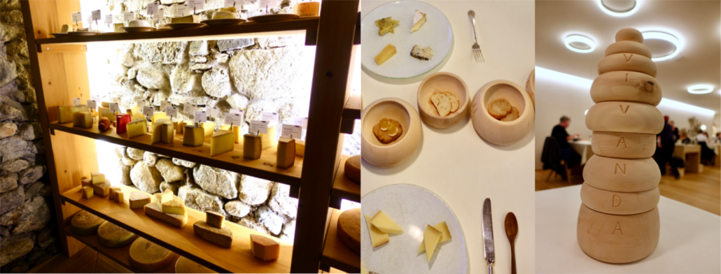 cheese course at Restaurant Vivanda at In Lain Hotel Cadonau Brail Lower Engadine Switzerland in style