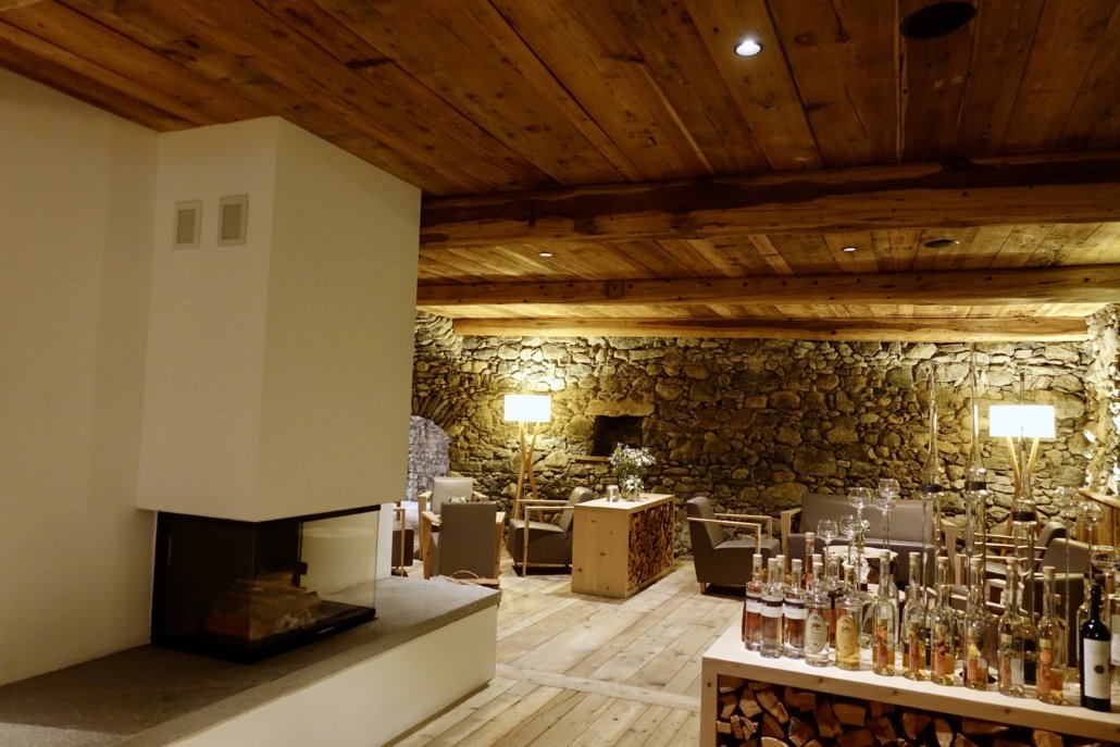bar at In Lain Hotel Cadonau Brail Lower Engadine Switzerland to stay in style