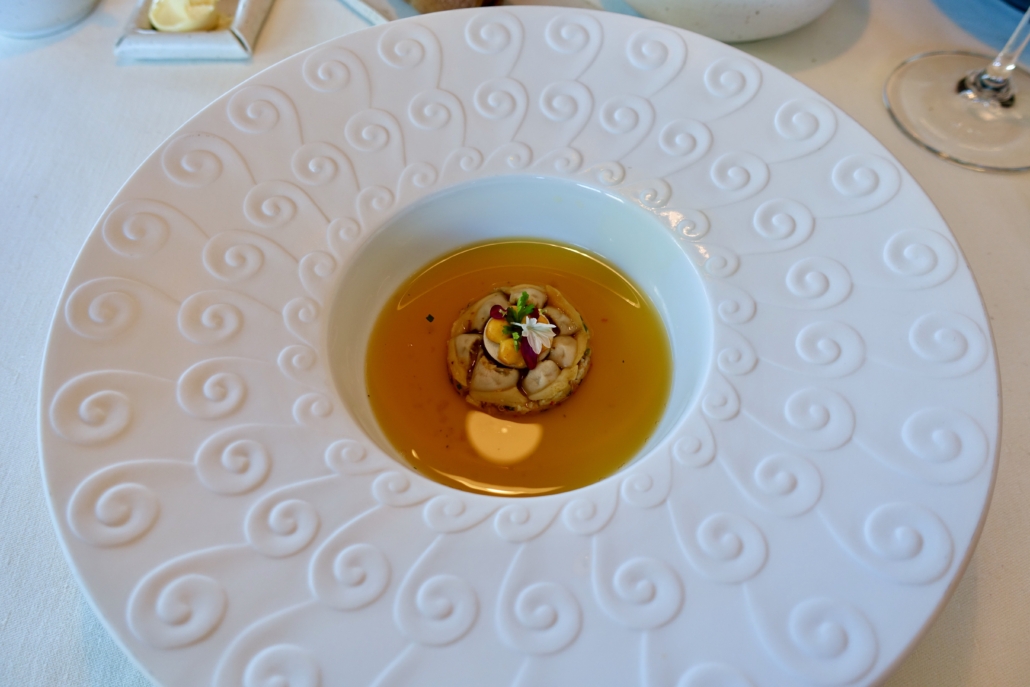 bouillabaisse at Restaurant Vivanda at In Lain Hotel Cadonau Brail Lower Engadine Switzerland to dine in style