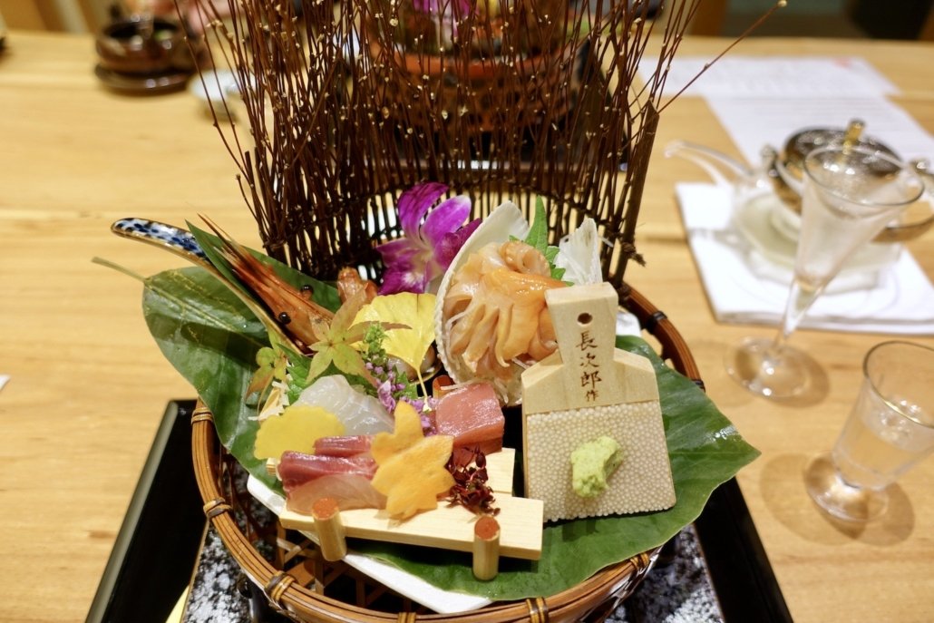 Kaiseki meal at luxury ryokan Madoka no Mori Hakone Japan
