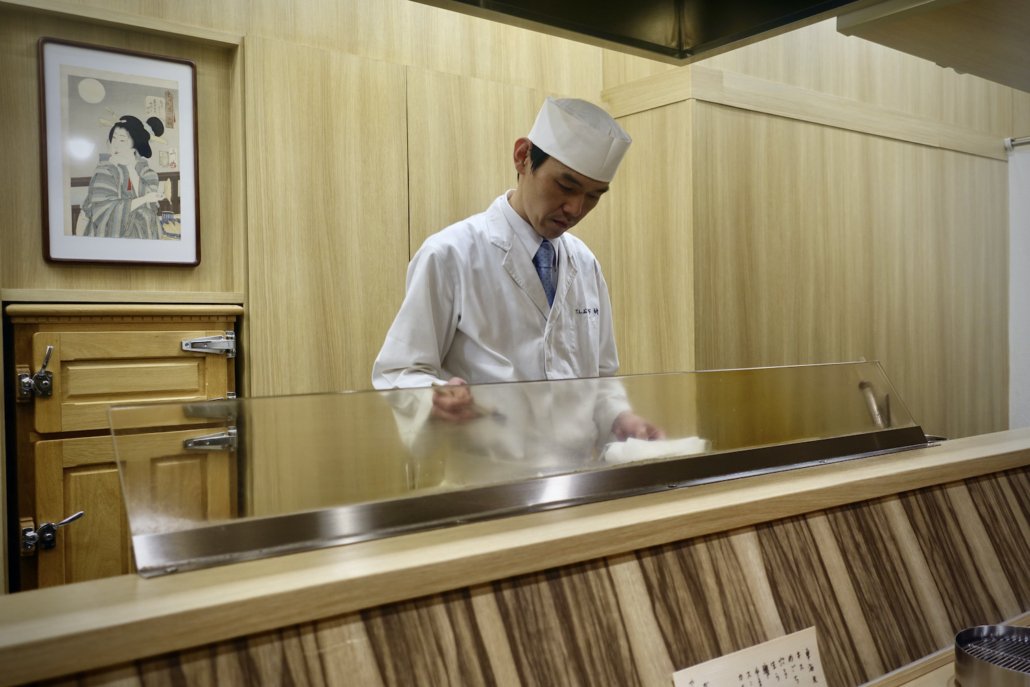 One-star Michelin Restaurant Tempura Shimomura Tokyo-Ueno Japan
