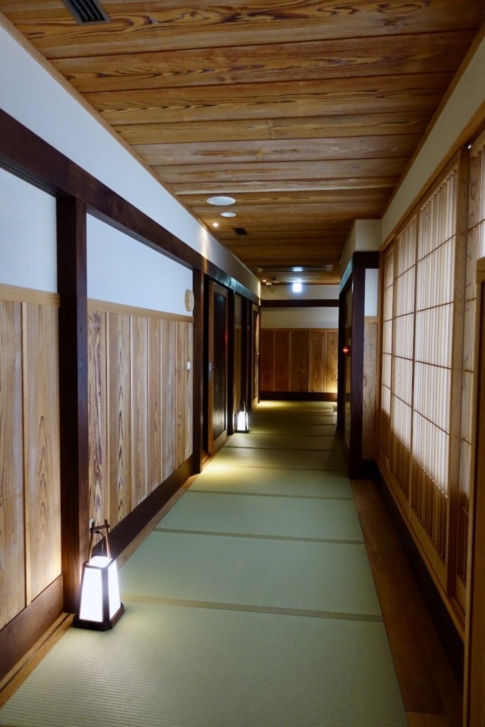 upscale ryokan Madoka no Mori in Hakone, here corridor