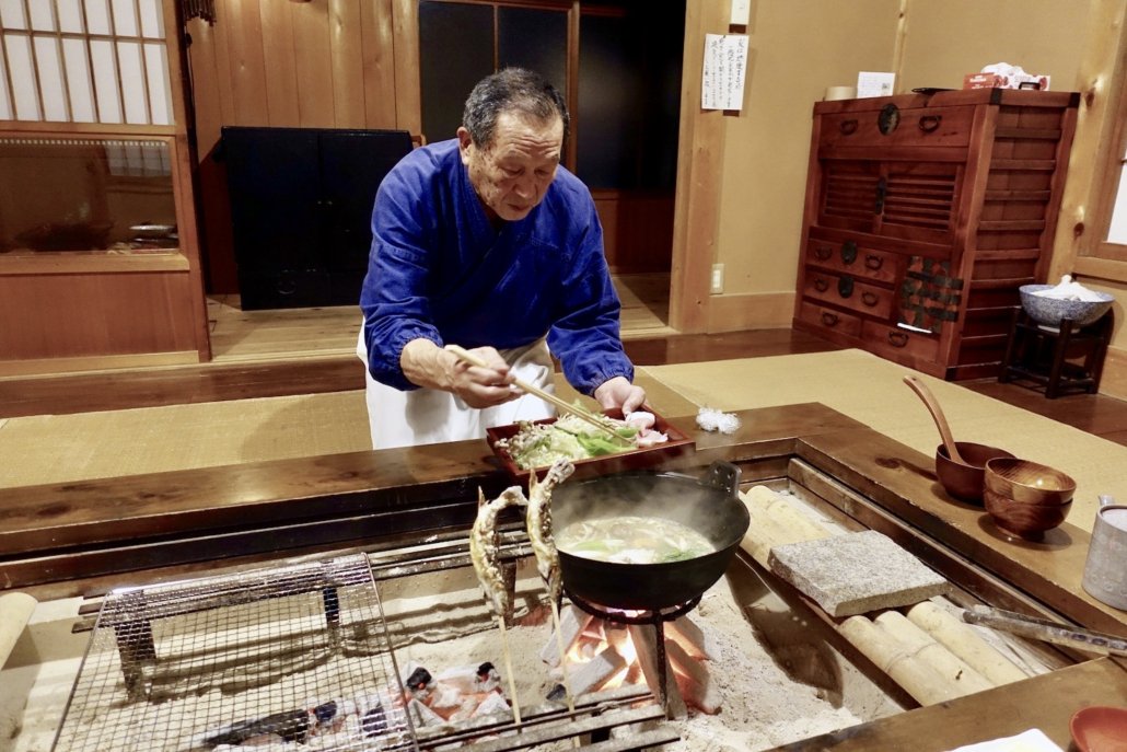 ryokan Takimi Onsen Inn Nagiso Kiso Valley Japan: shabu shabu dinner