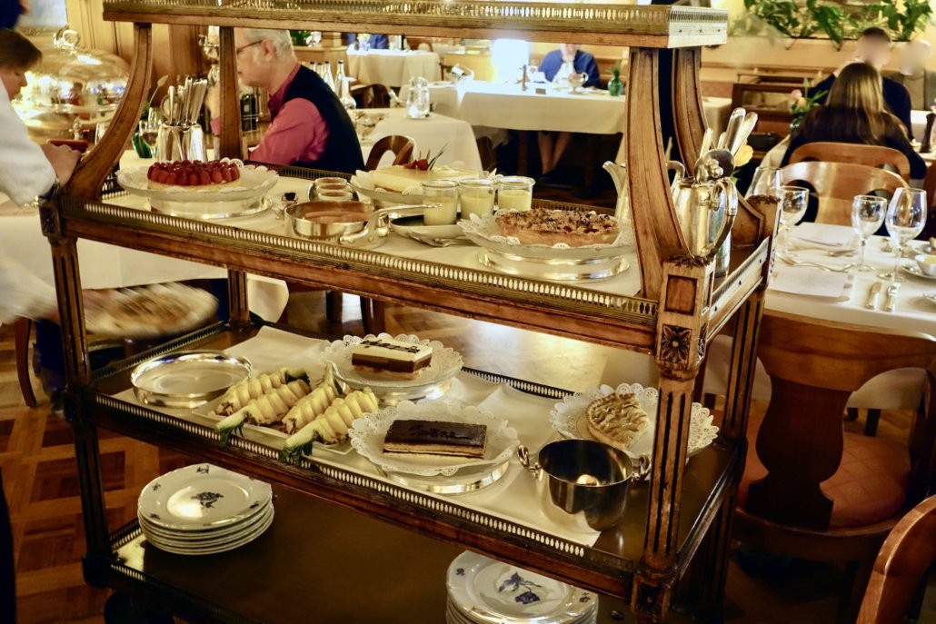 dessert cart at at Hotel Victoria in Glion Montreux/Switzerland - gourmet hotel in Montreux
