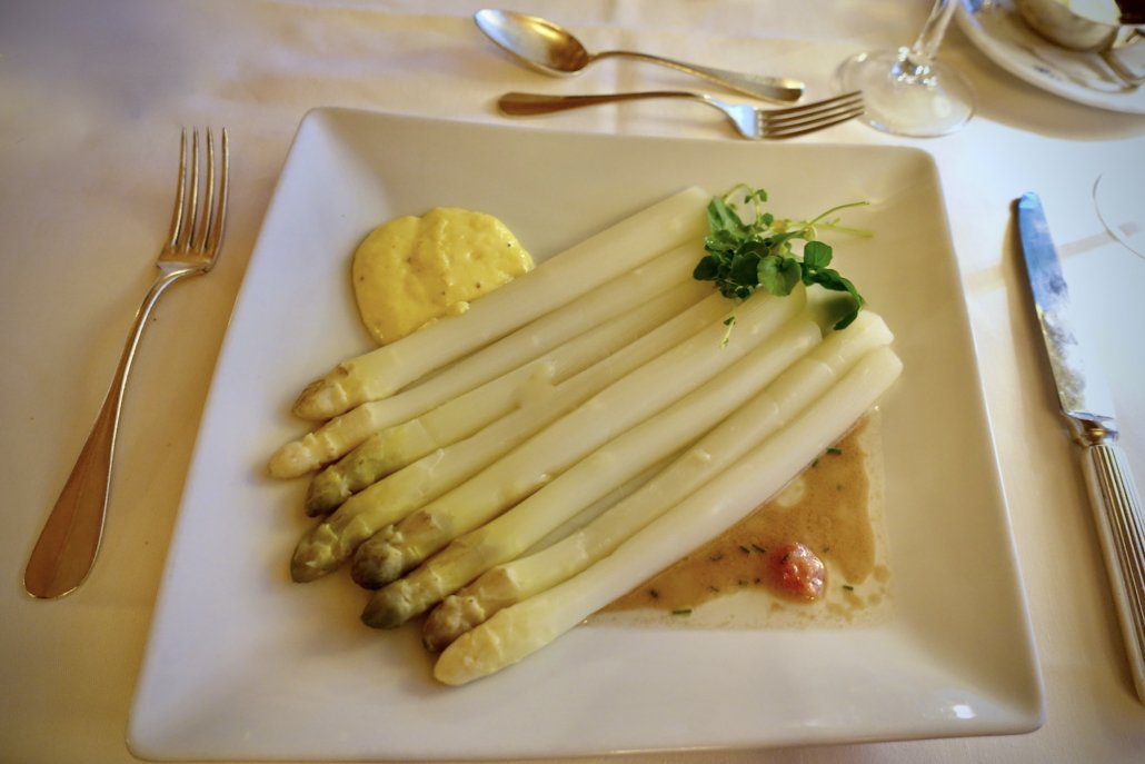 asparagus at Hotel Victoria in Glion Montreux/Switzerland - gourmet hotel in Montreux