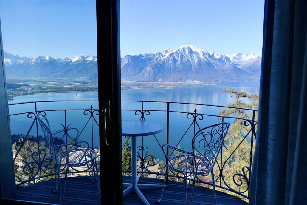 View from Hotel Victoria Glion Switzerland - gourmet hotels western Switzerland