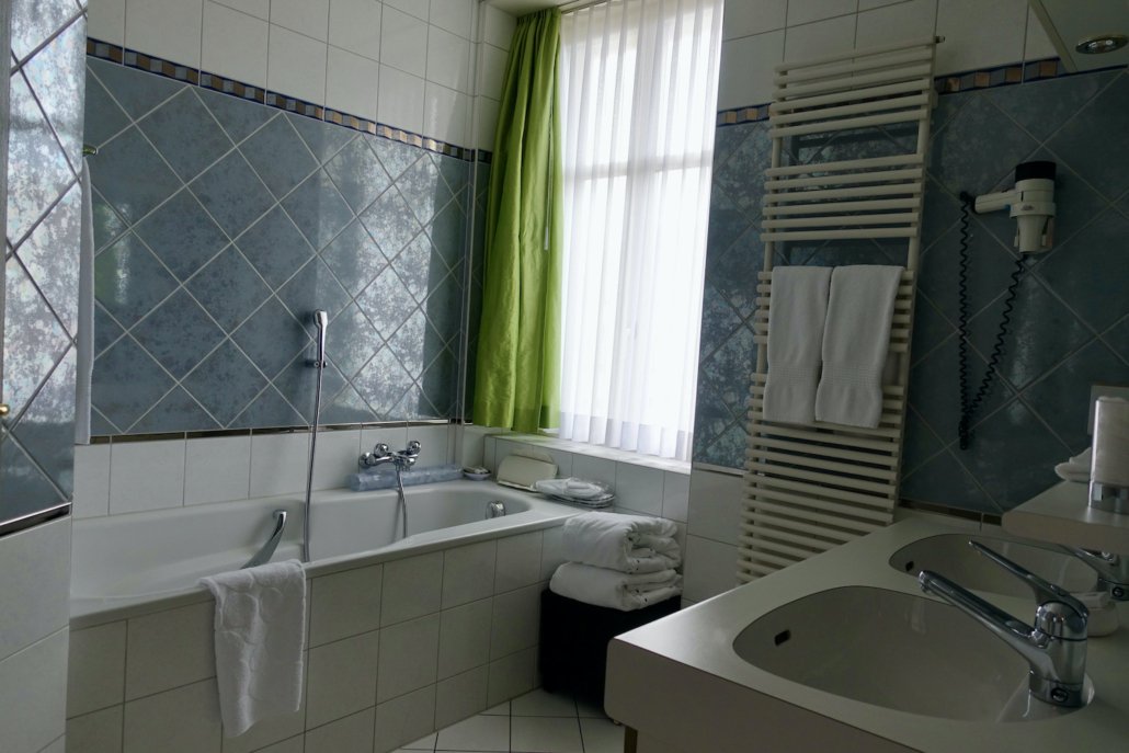 bathroom double room "Terrace" at Maison Wenger Le Noirmont Swiss Jura