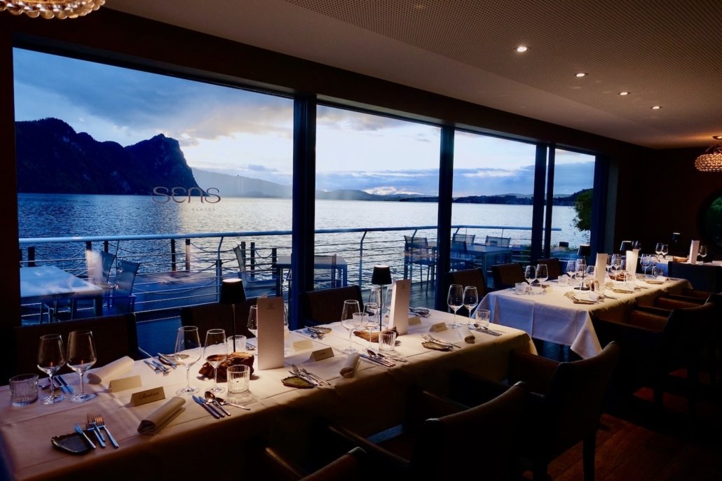 Restaurant Sens at Hotel Vitznauerhof on Lake Lucerne, Switzerland - Michelin 2-star at Vitznauerhof