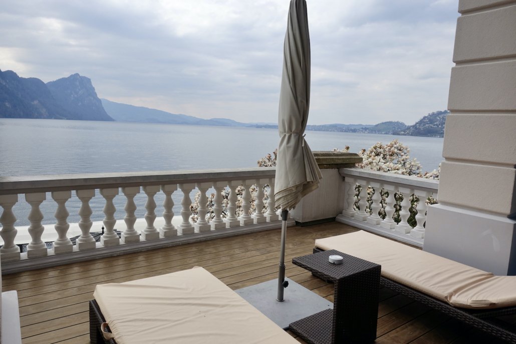 Premium Double Room with Lake View at Hotel Vitznauerhof on Lake Lucerne, Switzerland 