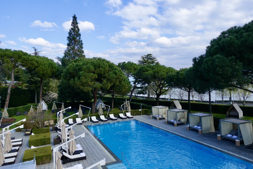 Beau-Rivage Palace Lausanne/Switzerland, outdoor pool