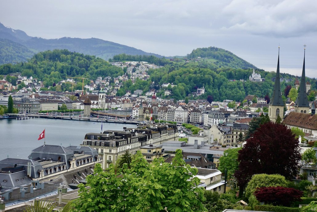 city view from premium Hotel Montana Lucerne, Switzerland 