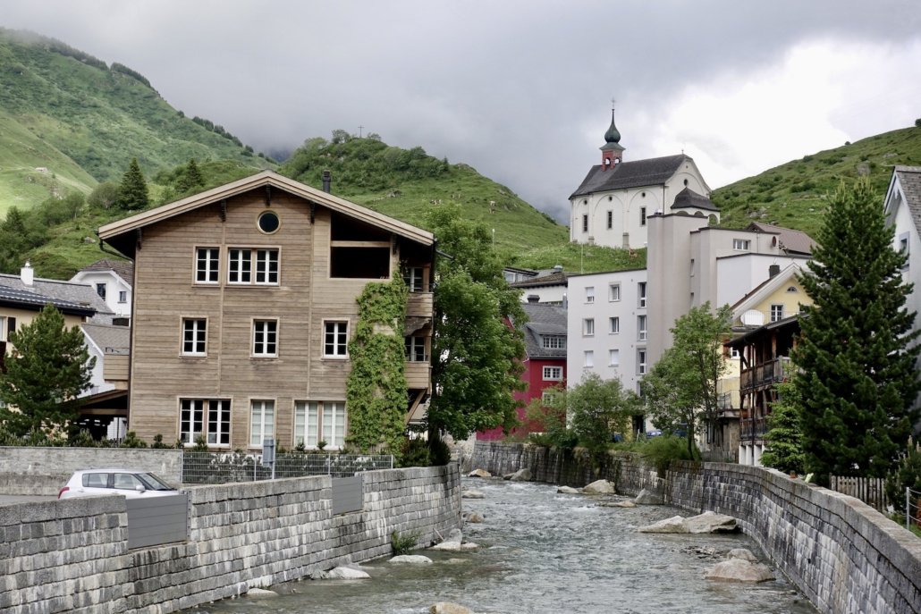 the Alpine village of Andermatt Switzerland