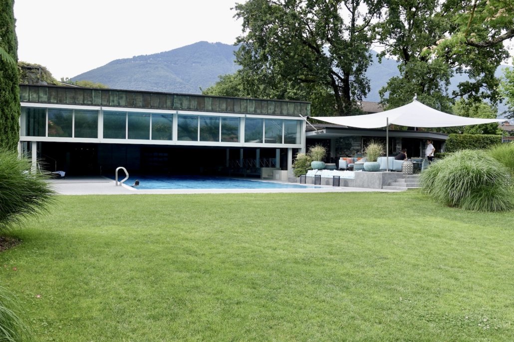 pool of Hotel Castello del Sole Ascona Ticino Switzerland