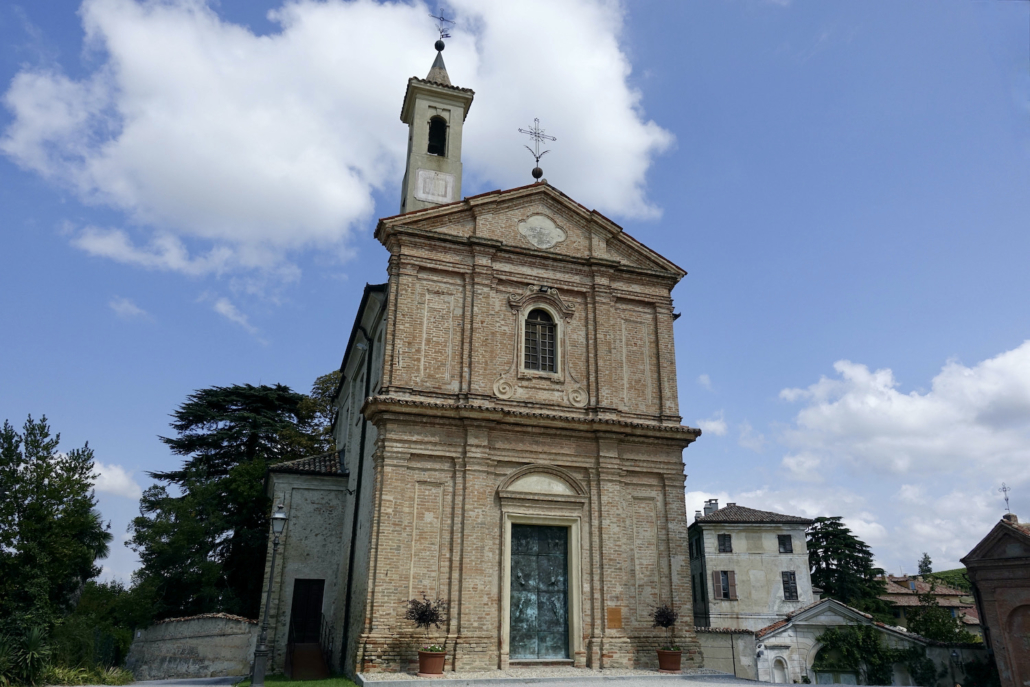 old church Monforte d'Alba Piedmont's Langhe region, Italy