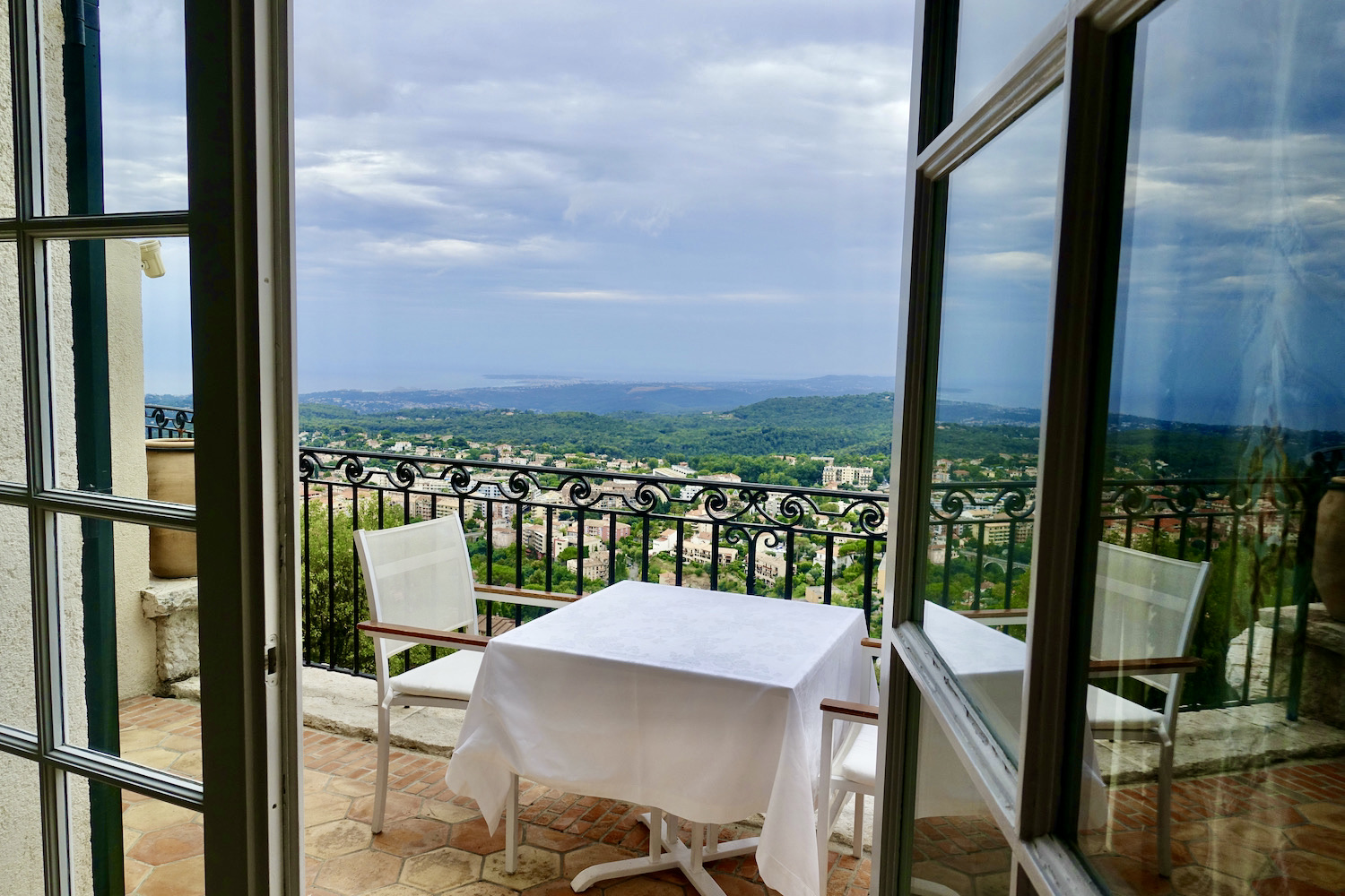 Château Saint-Martin in the French Riviera hills, view from guest room