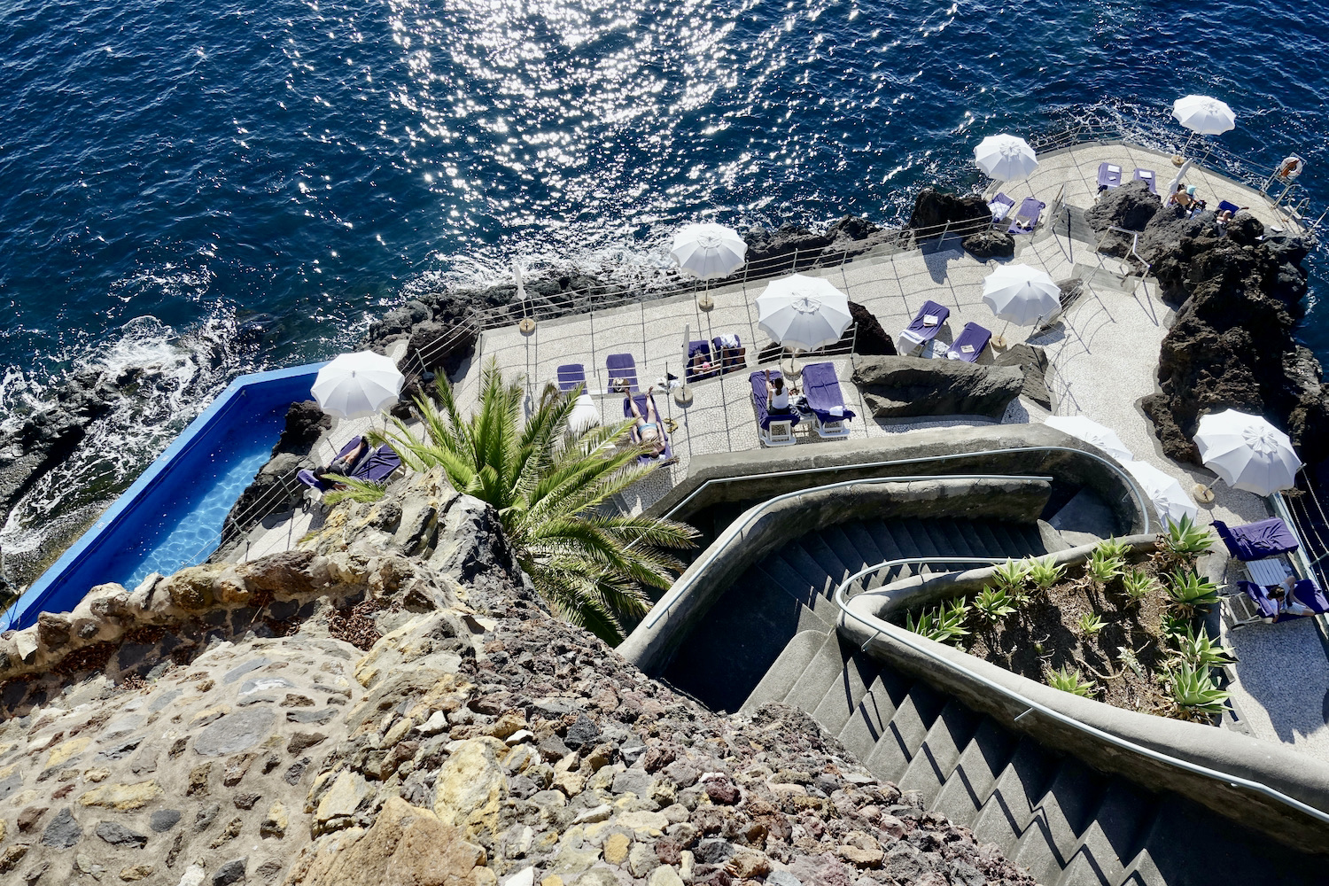sea deck at Reid's Palace in Madeira