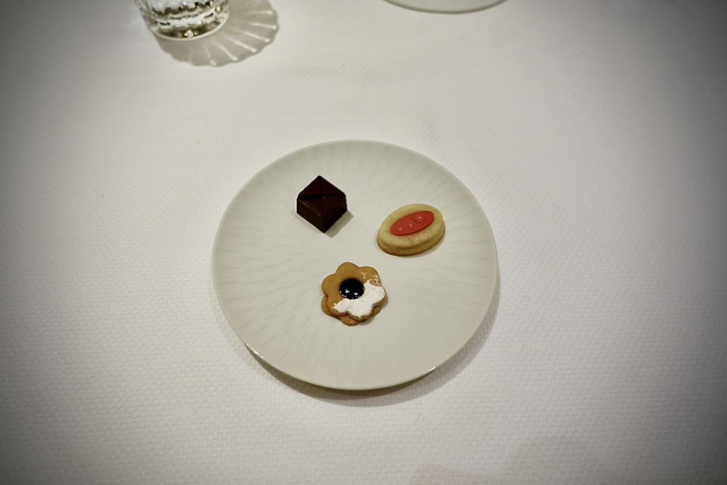 petit fours at 3-star Michelin Restaurant Hôtel de Ville Crissier Switzerland
