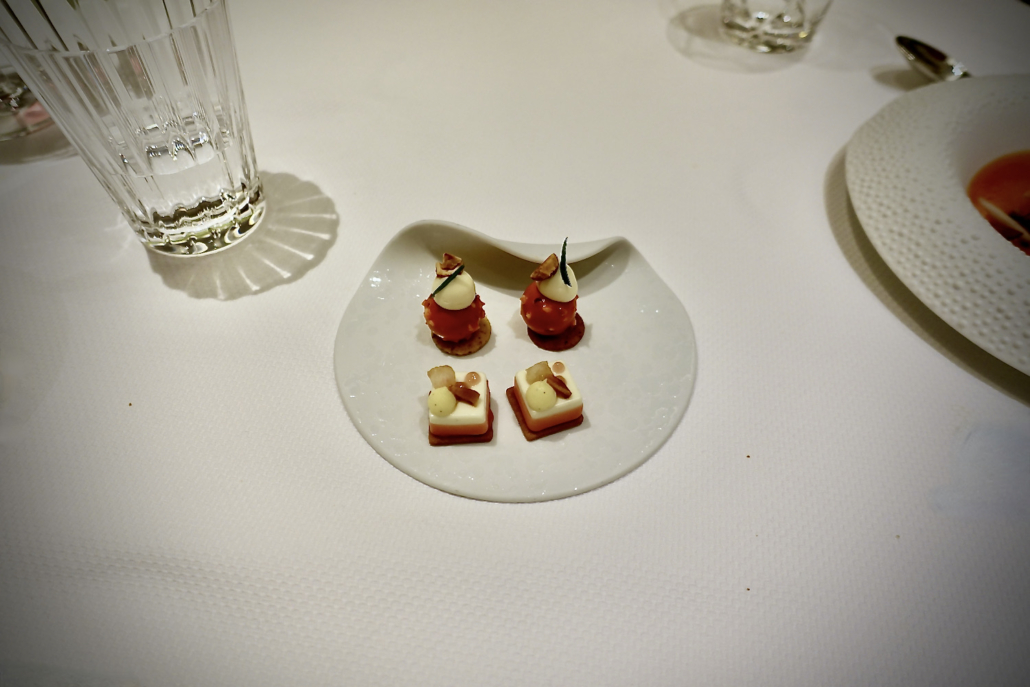 petit fours at 3-star Michelin Restaurant Hôtel de Ville Crissier Switzerland