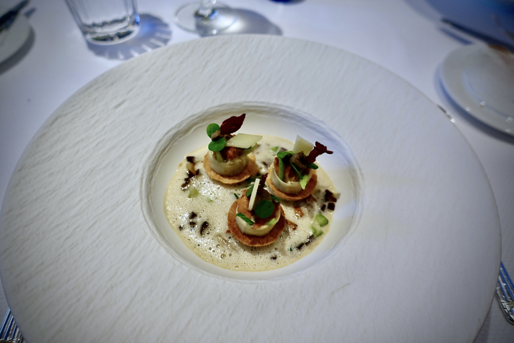 summer mushrooms at 3-star Michelin Restaurant Hôtel de Ville Crissier Switzerland
