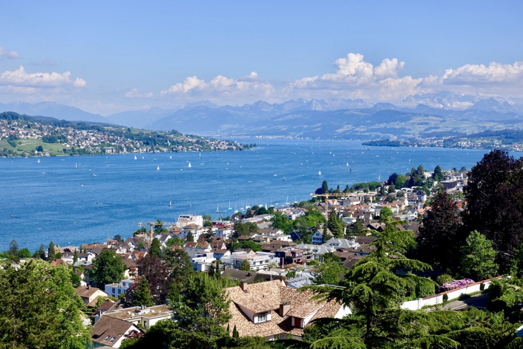 view from Belvoir Restaurant & Grill Rueschlikon, Switzerland