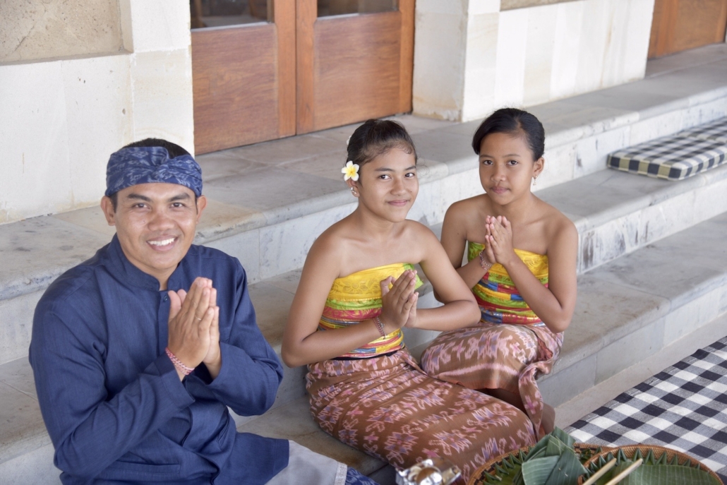 Balinese people east Bali (Hotel Amankila)