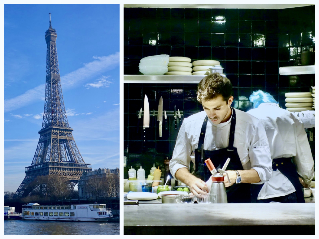 Tour Eiffel & chef Victor Mercier at Restaurant FIEF Paris/France