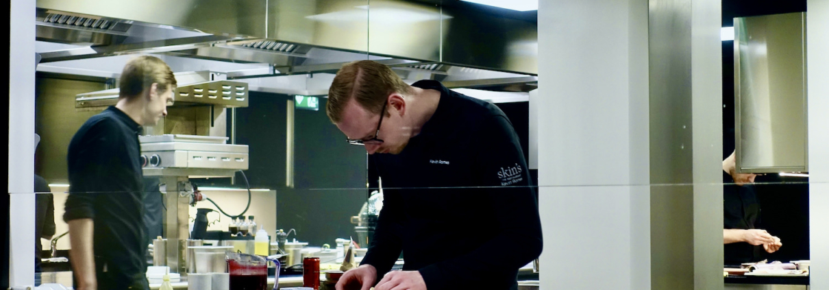 head chef Kevin Romes at 2-star Michelin Skin's - the Restaurant Lenzburg Switzerland