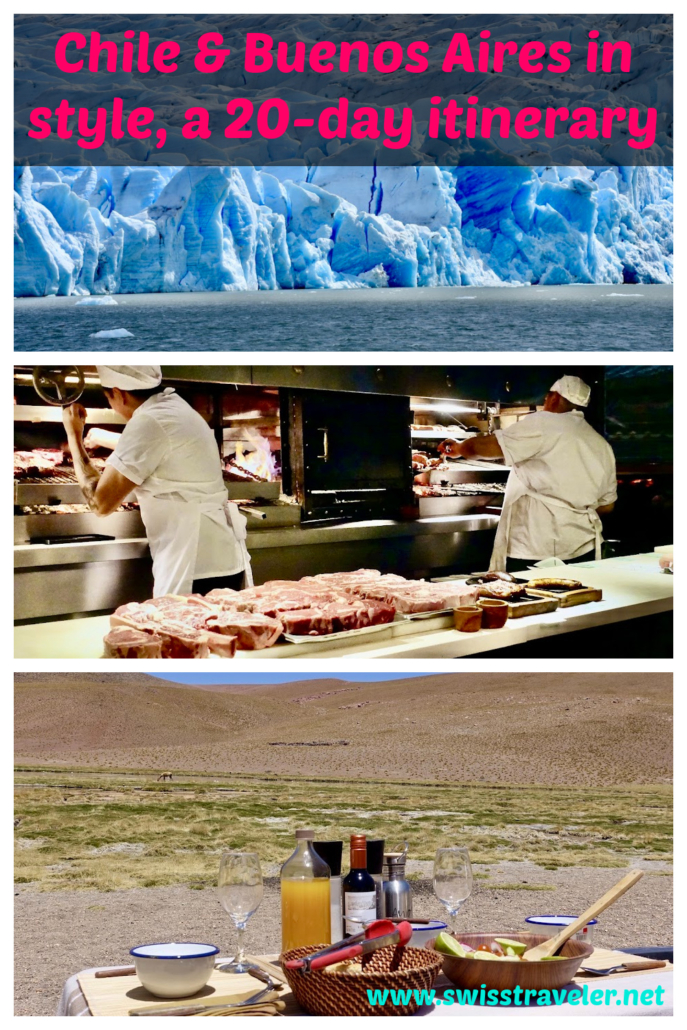 luxury trip to Chile: Grey Glacier Patagonia, Restaurant Don Julio Buenos Aires & picnic lunch by Awasi Atacama