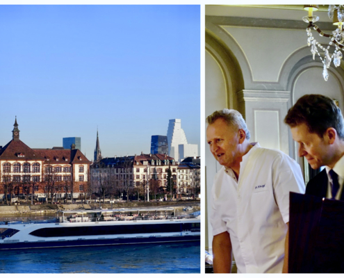 Basel, river Rhine & chef/restaurant manager Cheval Blanc - best fine-dining restaurants Basel