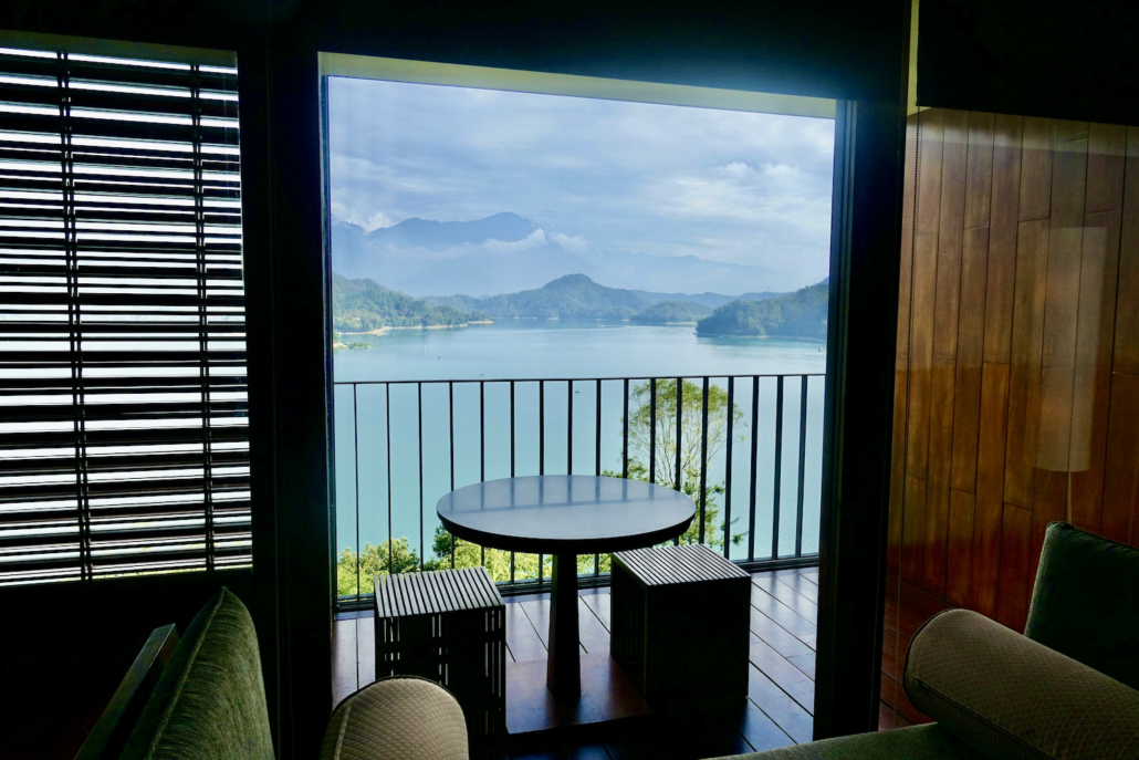 Lakeview Suite on an upper floor at The Lalu Sun Moon Lake/Taiwan - best luxury hotels Taiwan