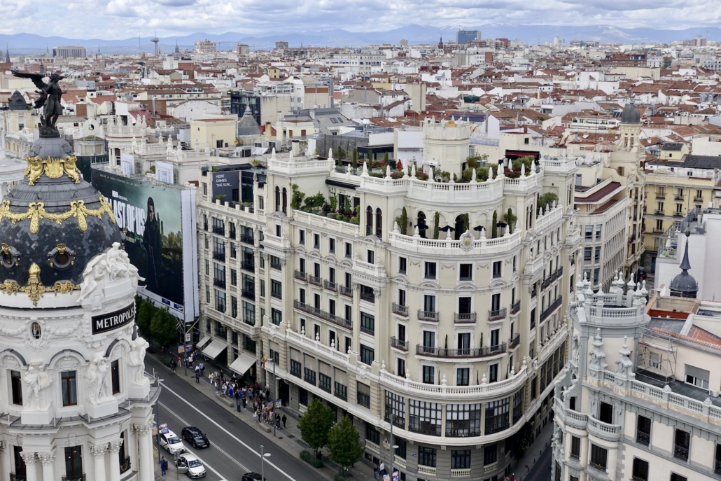 Madrid viewed from Circulo de Bellas Artes Rooftop Madrid viewed from Circulo de Bellas Artes Rooftop