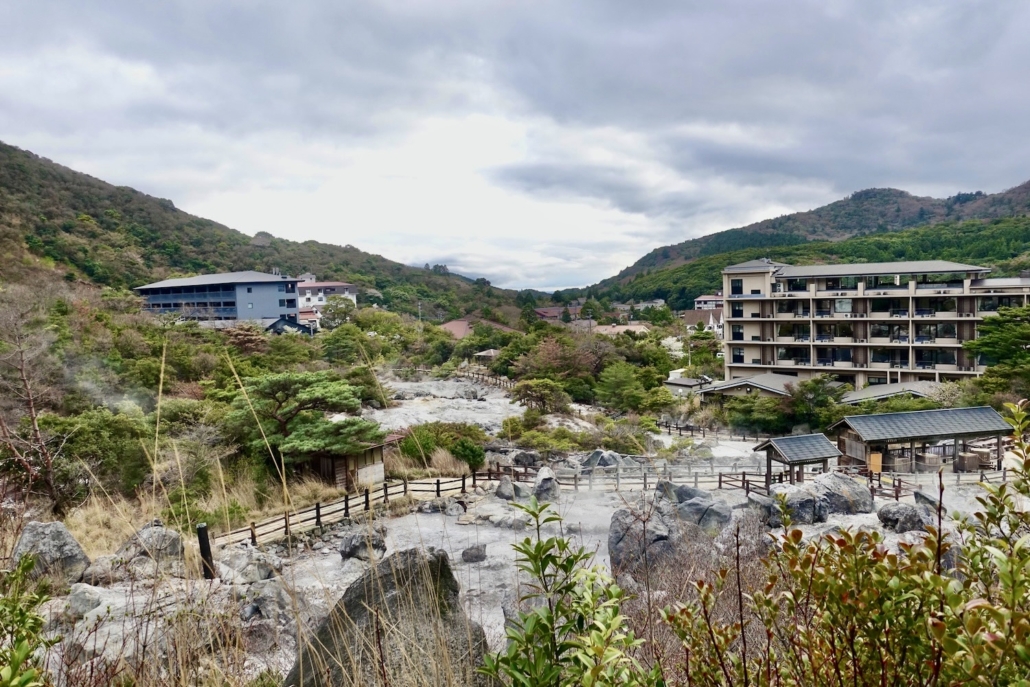 Unzen Miyazaki Ryokan (dark grey building on the left) Kyushu, Japan Unzen Miyazaki Ryokan (dark grey building on the left) Kyushu, Japan
