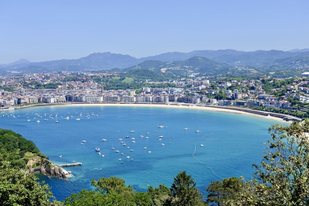 San Sebastián from Monte Igueldo, Spain San Sebastián from Monte Igueldo, Spain
